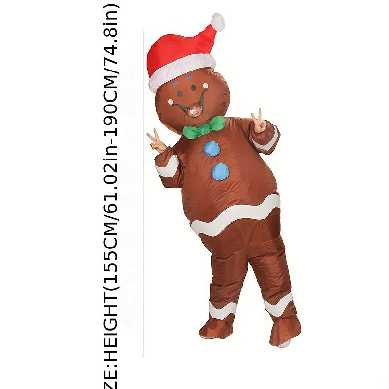 Christmas Gingerbread Man Inflatable Costume