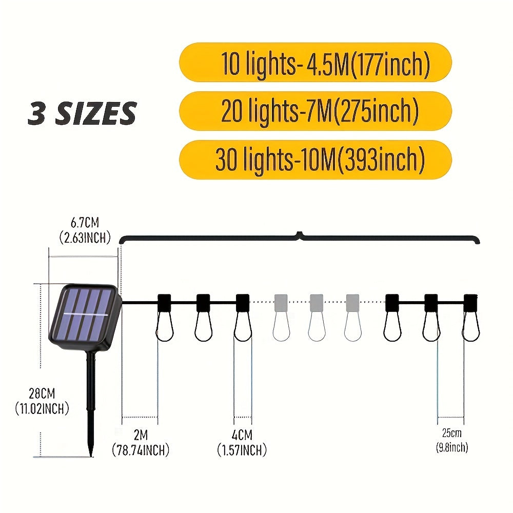 Festoon Solar Powered LED String Lights