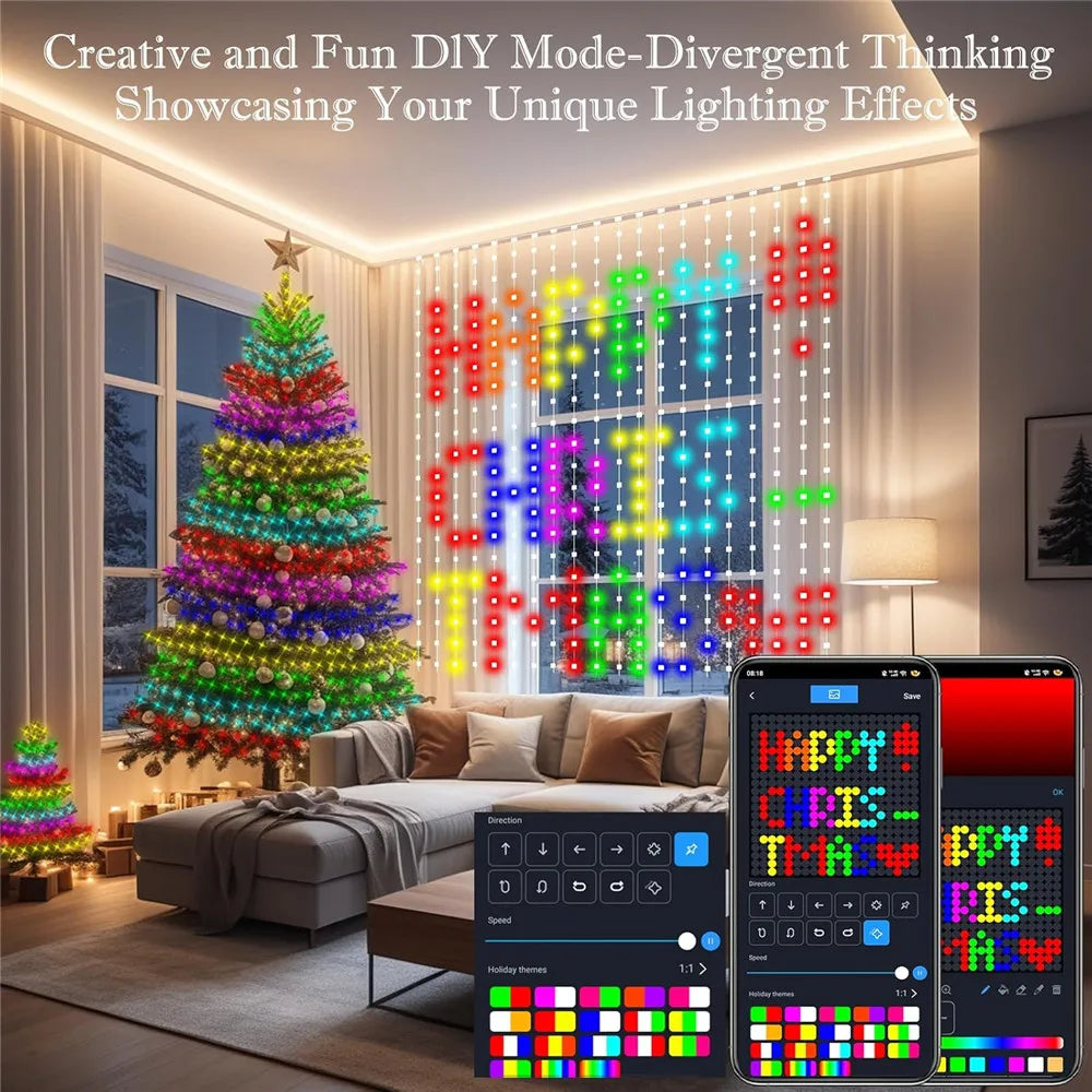LED RGB Smart Curtain Lights