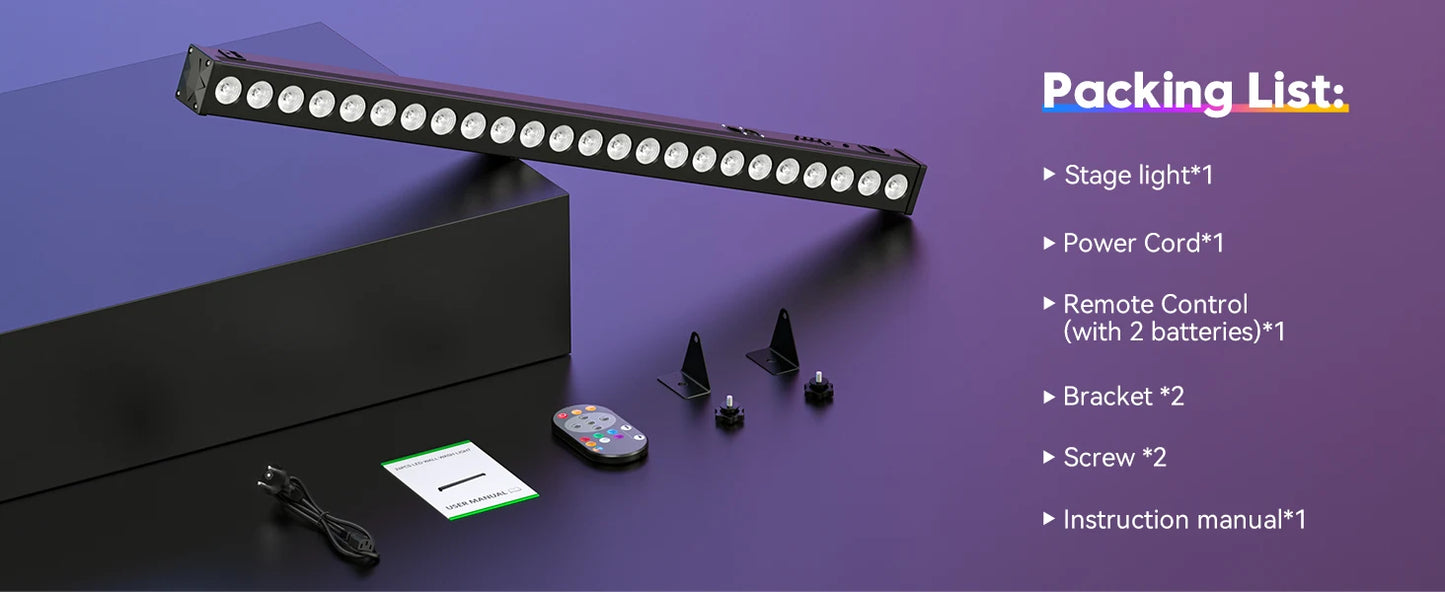 Wall Wash Light Bar With Remote Controller