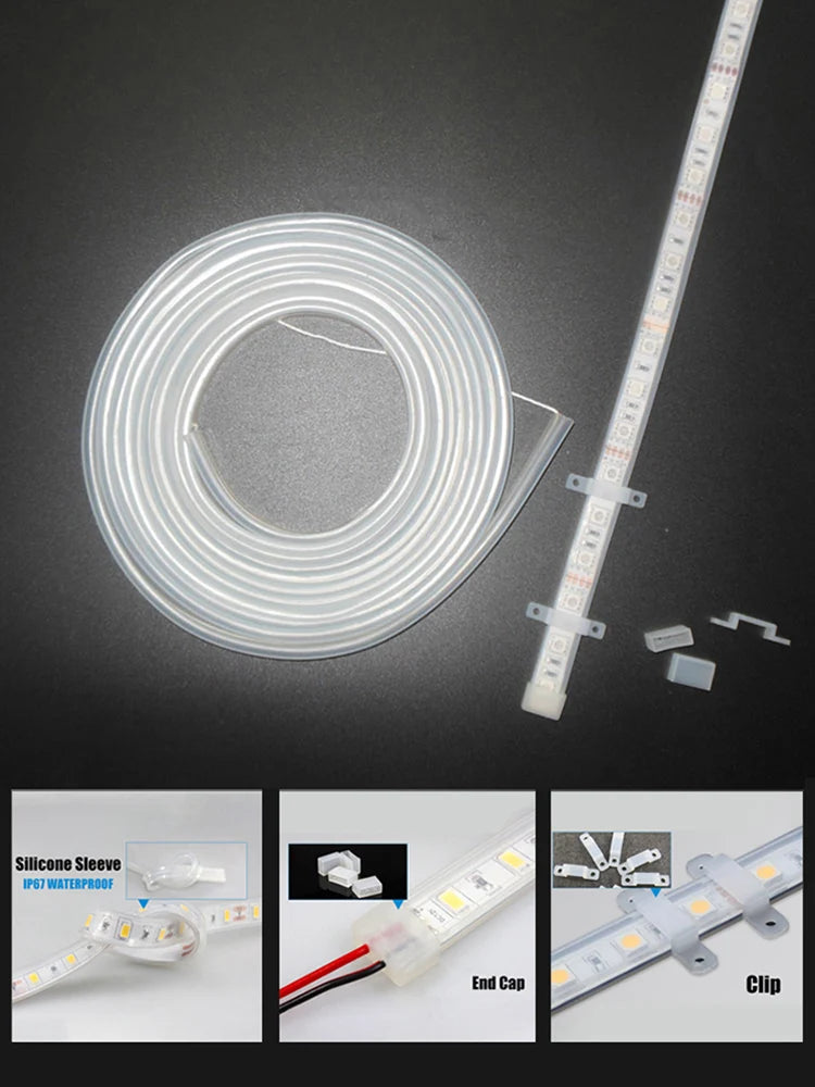 8/10/12Mm Led Transparent Silicone Tube