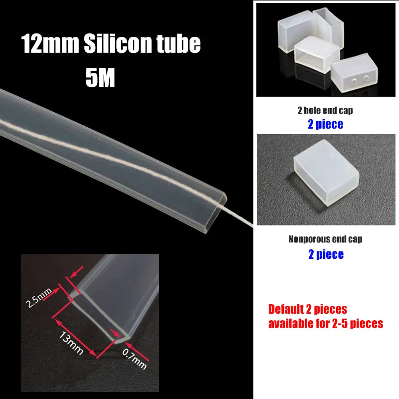 8/10/12Mm Led Transparent Silicone Tube