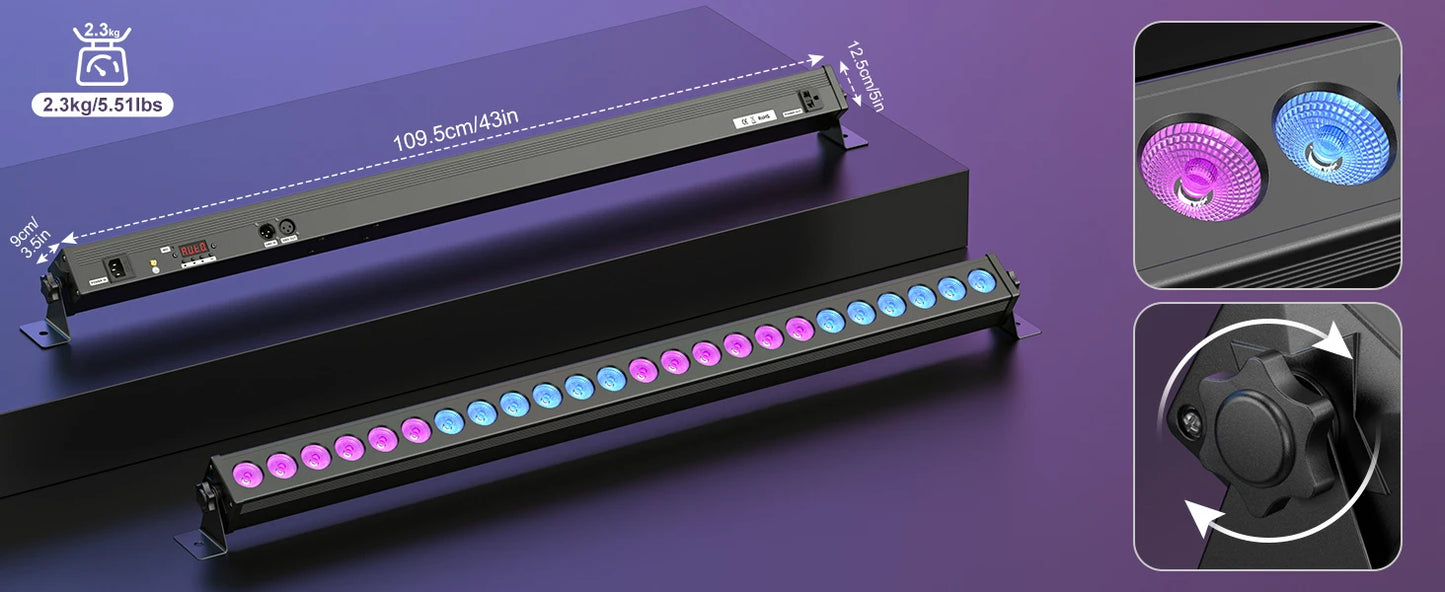 Wall Wash Light Bar With Remote Controller