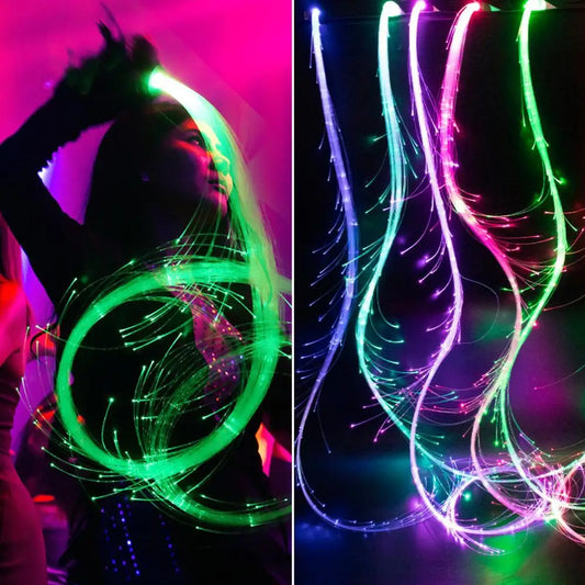 Disco Dance Whip Led Fiber Optic