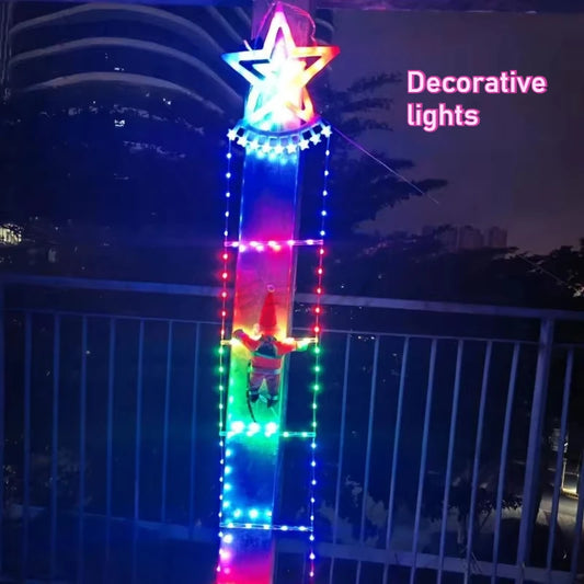 LED Santa Claus Doll Ladder Climbing