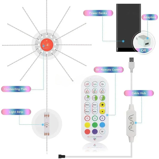Smart LED Fireworks Light