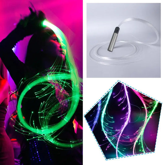 Disco Dance Whip Led Fiber Optic