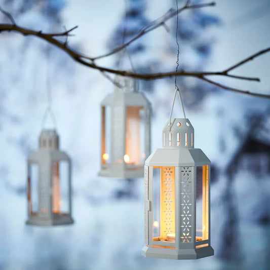 5 Pack of White Metal Miners Lantern