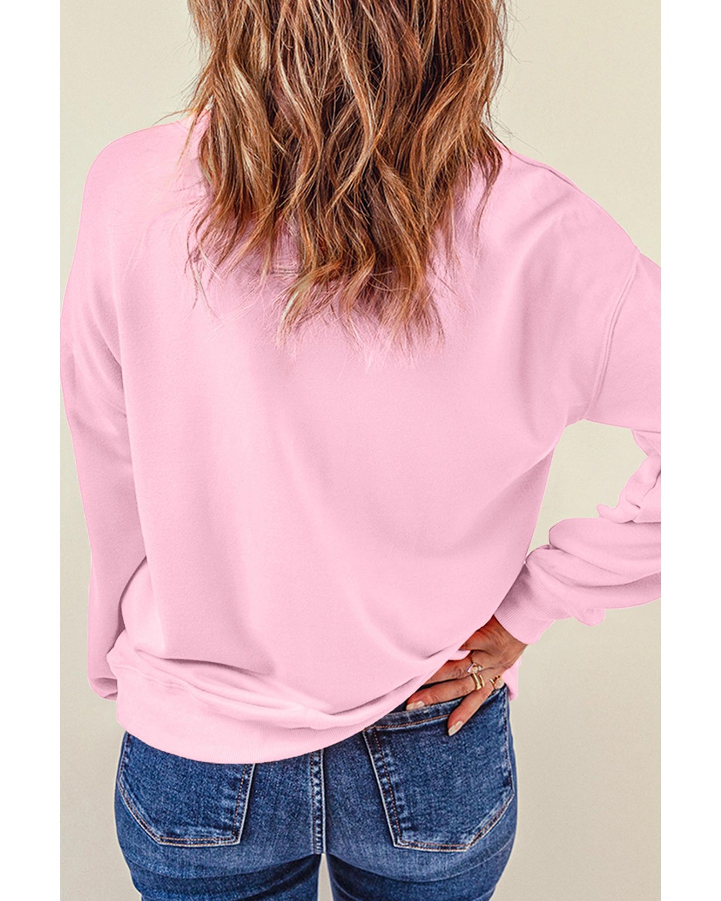Pink Rhinestone Merry CHRISTMAS Christmas Tree Graphic Sweatshirt - XL