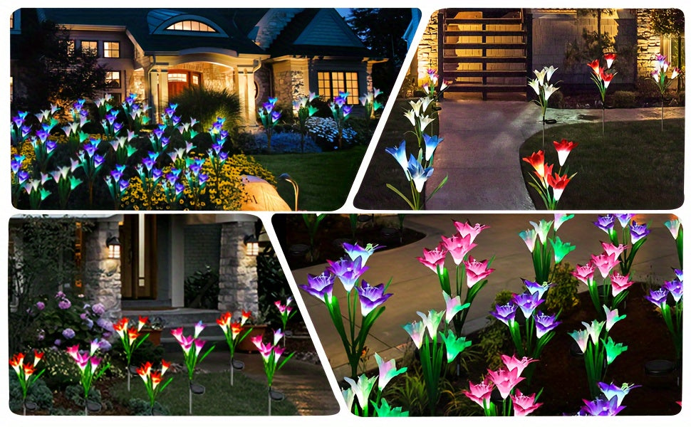 6-Pack Solar Lily Lights