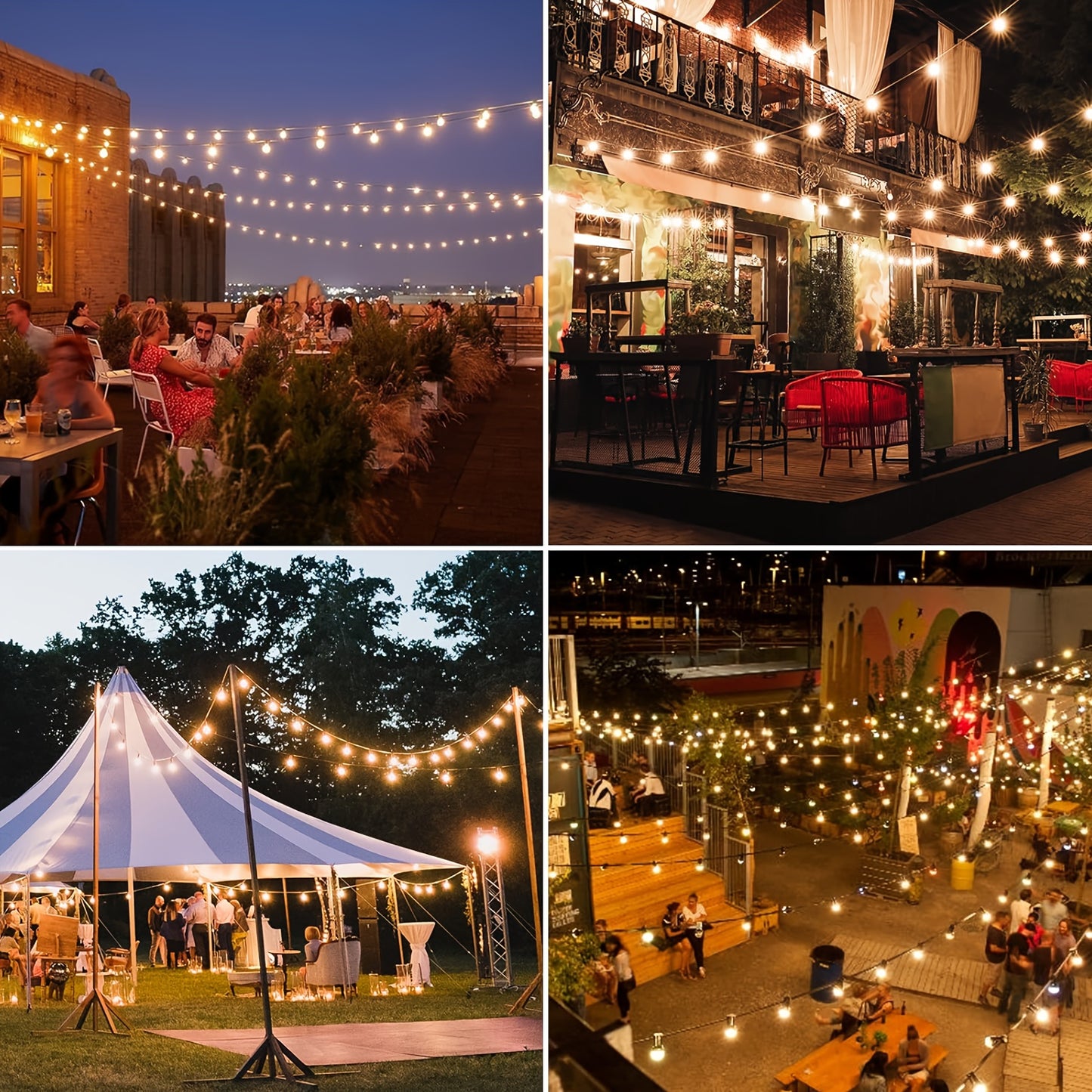 Festoon Solar String Lights