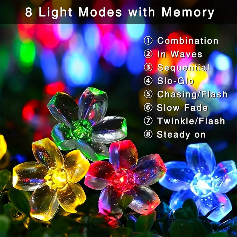 LED Solar Cherry Blossom String Lights