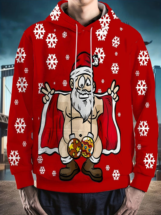 Hooded Sweatshirt Casual Santa
