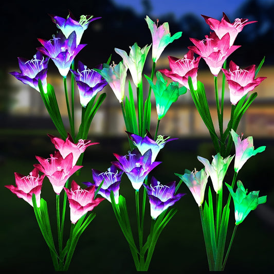 6-Pack Solar Lily Lights