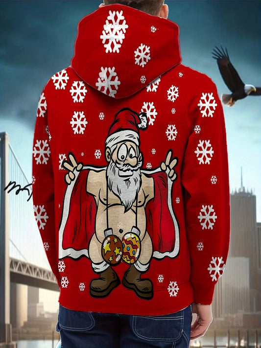 Hooded Sweatshirt Casual Santa