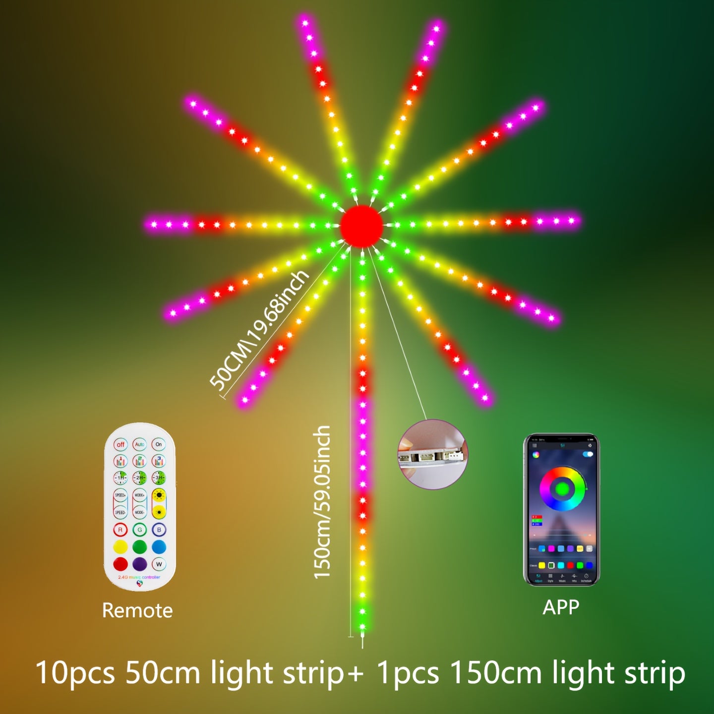 Smart LED Fireworks Light