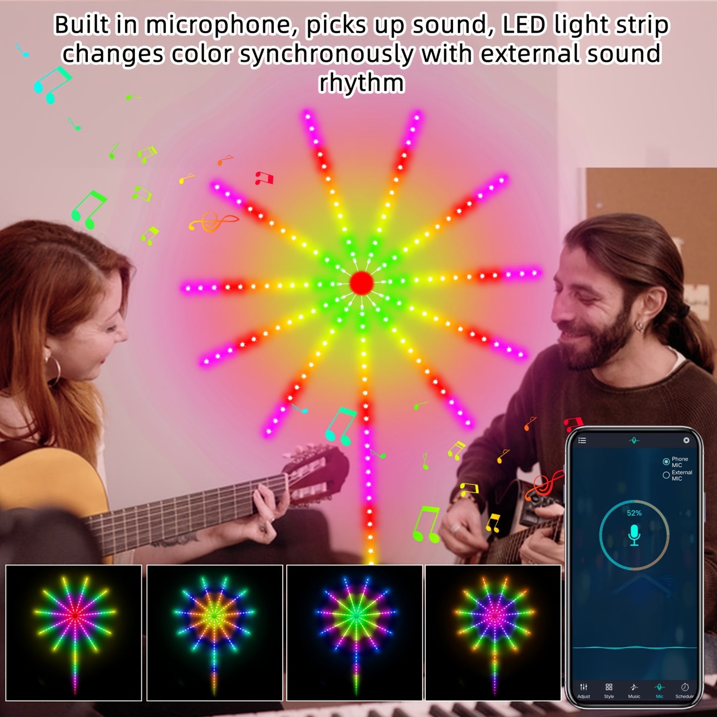 Smart LED Fireworks Light