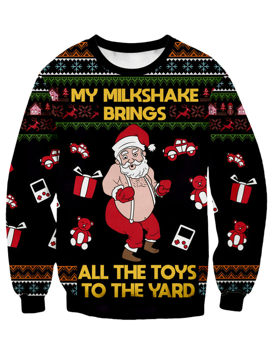 Christmas Funny Santa Print Sweatshirt