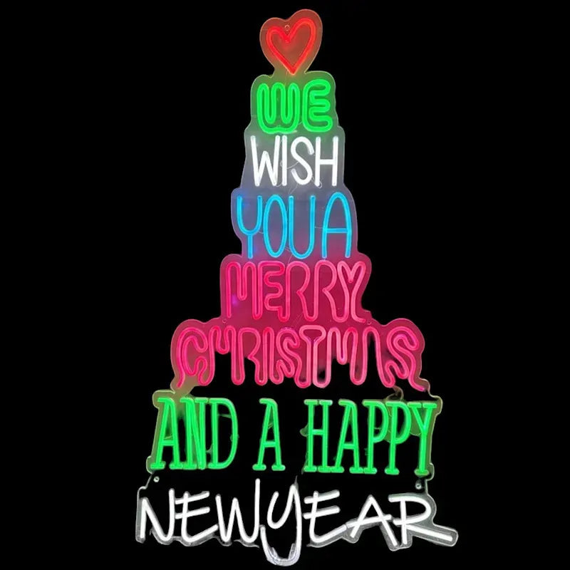 Holiday Wishes Neon Sign-INDOOR ONLY