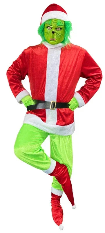 Santa Cosplay Costume Grinch