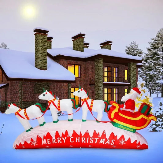 Christmas Inflatable/Santa Claus/Reindeer on Sled/Christmas Tree Gift Box