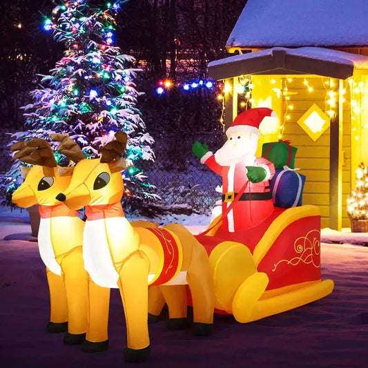 Christmas Inflatable/Santa Claus/Reindeer on Sled/Christmas Tree Gift Box