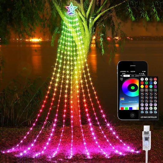 9x3M RGB Waterfall String Light