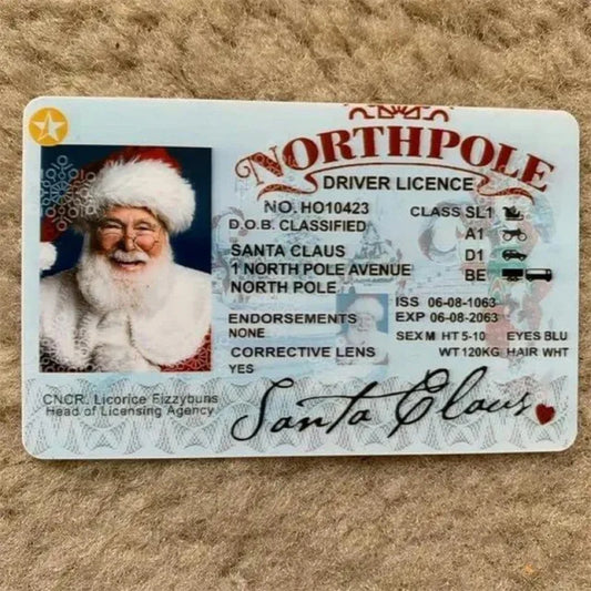 Santa Claus Driving License