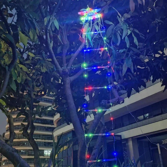 LED Santa Claus Doll Ladder Climbing
