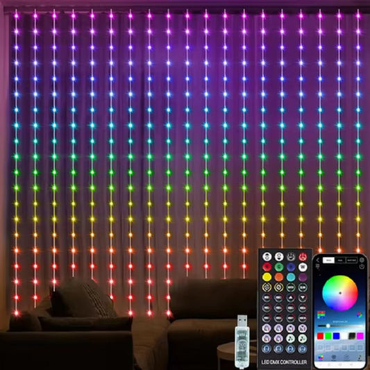 3M RGB Smart LED Curtain Lights