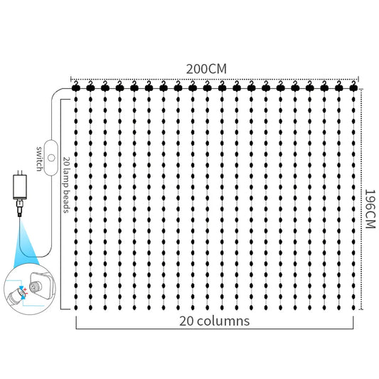 Smart Curtain String Lights