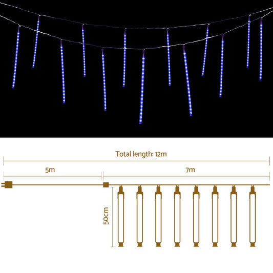 288 LED 7M Christmas Lights Icicle Light Falling Metor Jingle Jollys