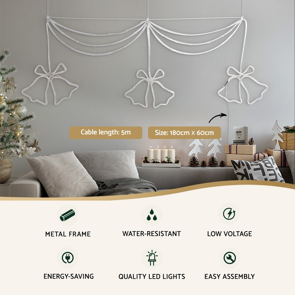 1.8M LED Bell Motif Light Decoration