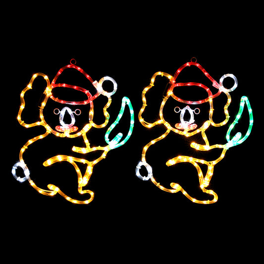 Koala Christmas Lights Motif 216 LED Rope Light Outdoor Decoration Jingle Jollys