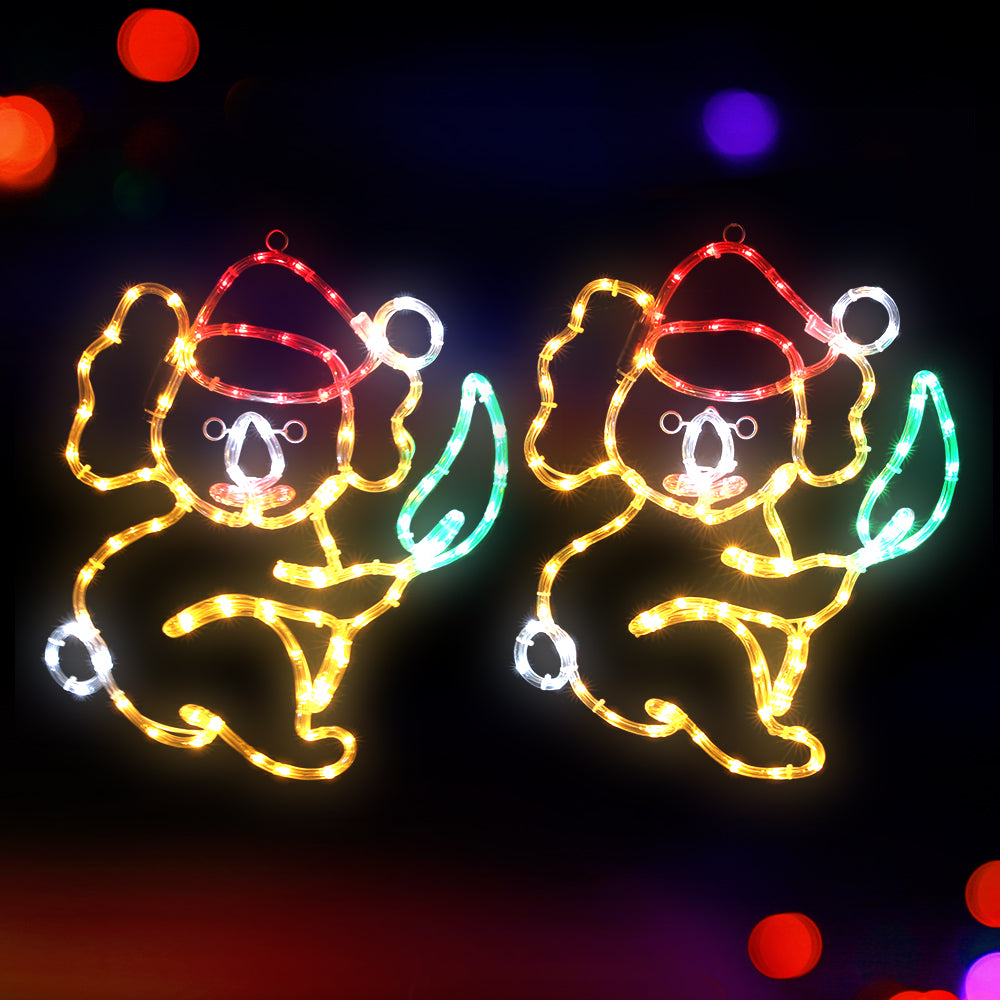 Koala Christmas Lights Motif 216 LED Rope Light Outdoor Decoration Jingle Jollys