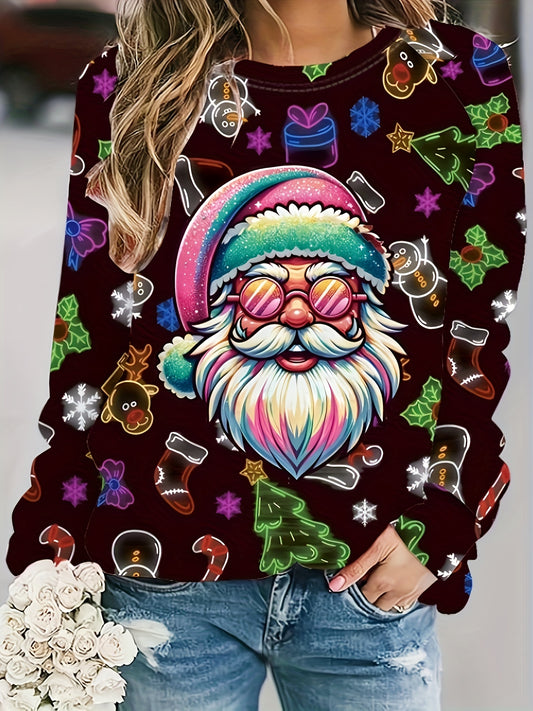 Women's Festive Christmas Print Sweatshirt
