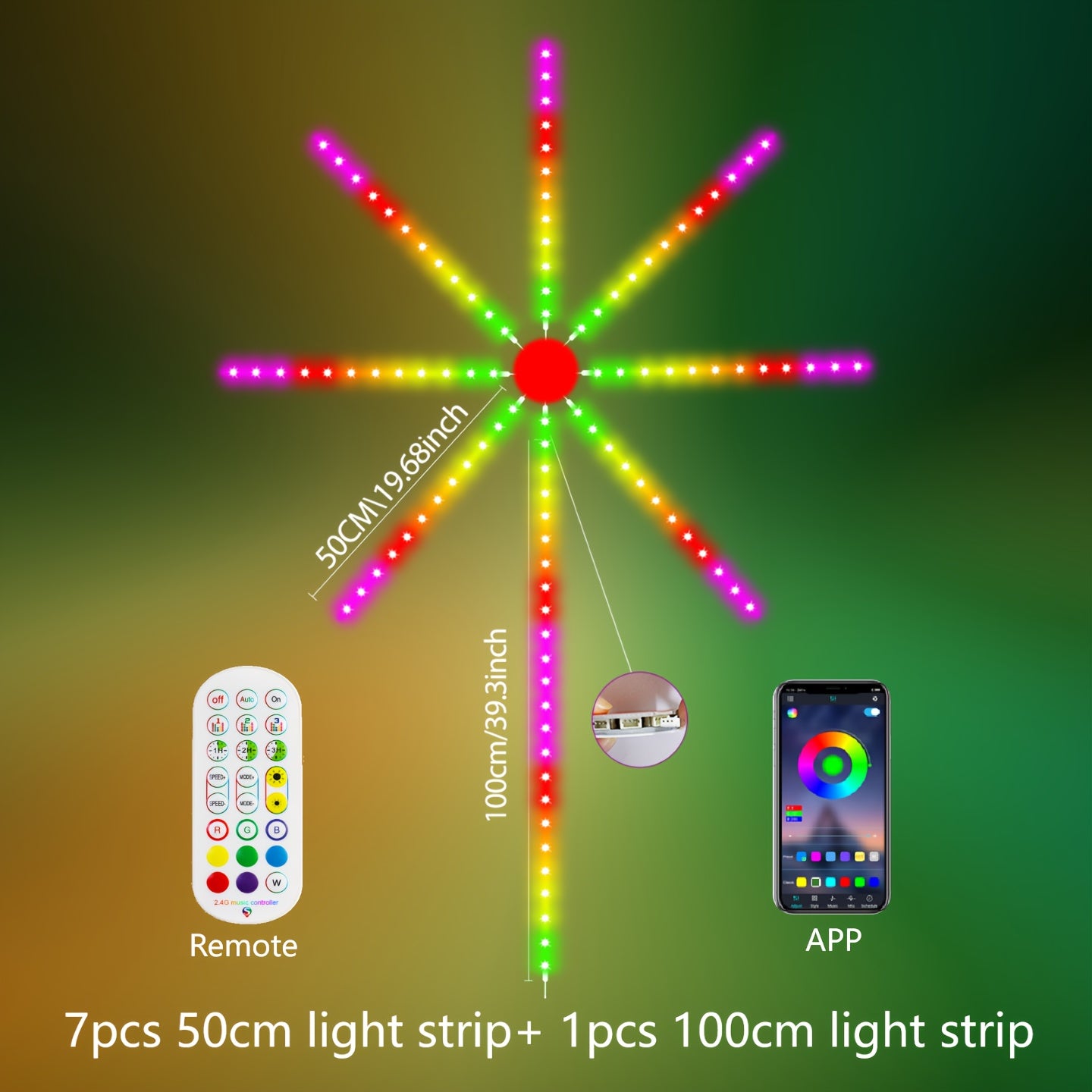 Smart LED Fireworks Light