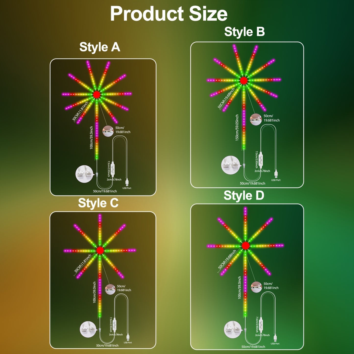 Smart LED Fireworks Light