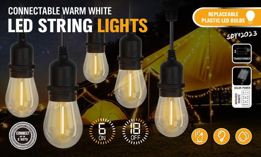 Festoon Solar String Lights